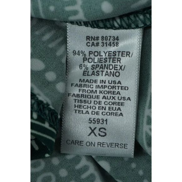 BCBGeneration Dress Women Extra Small‎ Green White Sundress Spaghetti Straps - Picture 8 of 9